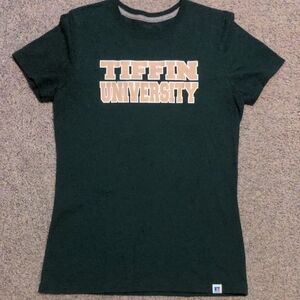Tiffin University Russell Athletic Green Fitted Short Sleeve T-Shirt